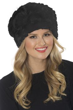 Black Stretch Knitted Fur Hat - Sunflower DetailFur Content: Black Knitted Sheared Rex Rabbit. Fur Origin: China. Stretch Knitted Rabbit fits all sizes. $129.00http://www.madisonavenuemalls.com/shop/miscellaneous/accessories/black-stretch-knitted-fur-hat-sunflower-detail/ Fur Street Style, Knitted Rabbit, Cape Outfit, Russian Hat, White Fur Coat, Fur Hats, Fur Headband, Fur Accessories, Fur Clothing