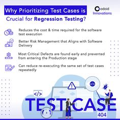 a poster with the text why prioritizing test cases is crucial for regress testing?