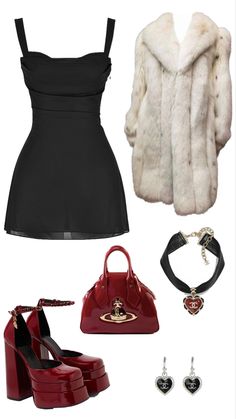 90s Holiday Outfit, Goth Glam Outfits, Dark Feminine Style, Venus Fashion, Mob Wife, Party Clothes, Looks Chic, Really Cute Outfits, Fancy Outfits