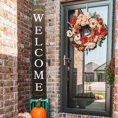 Transform your porch into a haven of warmth and belonging with our captivating 72-inch 'Welcome' Porch Sign in Black. Embrace the essence of comfort and hospitality as you welcome friends and family into your abode. Standing tall at 72 inches, this porch sign makes a grand statement while exuding a sense of coziness that resonates with all who pass by. The elegant 'Home Sweet Home' lettering is meticulously designed, radiating a heartfelt sentiment that sets the tone for a welcoming atmosphere. Crafted to endure the elements, this porch sign is perfect for outdoor display, whether it graces your front porch, entryway, or even your garden. Its versatile design effortlessly complements various styles, making it a charming addition to any home décor. Create a space where memories are made and House Welcome Signs, Brown Front Doors, Rustic Front Porch, Welcome Porch Sign, Outdoor Welcome Sign, Porch Welcome Sign, Front Door Colors, Home Porch, Porch Sign