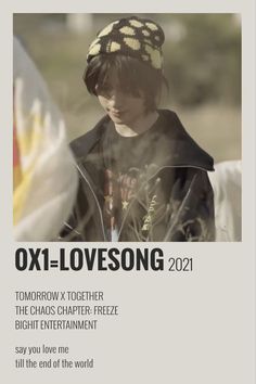 the poster for oxi - lovesong 2012 shows an image of a woman in a hat