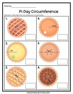 four pies are shown in the diagram below