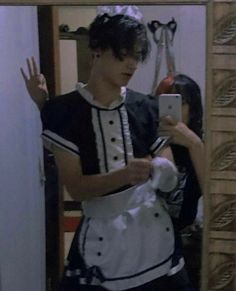 Grunge Boy, Cat Boys, Maid Outfit, Aesthetic Boy, Maid Dress, Couple Outfits, Matching Couples