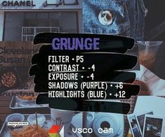 an advertisement for the grunge festival with food and drinks on it's table