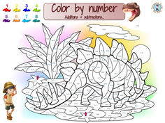 the color by number worksheet is filled with numbers to help children learn how to read