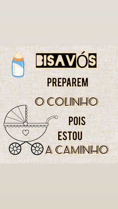 a baby carriage with the words bisavos written in spanish and an image of a bottle