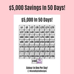 the $ 5, 000 savings in 50 days is on sale for $ 4, 500