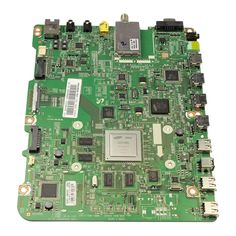 a motherboard with many components attached to it