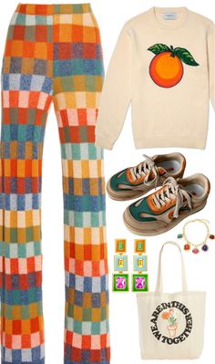 Colourful Outfit Aesthetics, Retro Color Outfit, Mix Match Pattern Outfits, Colourful Modest Outfits, Quirky Casual Outfits, Gen Z Maximalism Fashion, Maximalist Aesthetic Outfit, Bingo Outfit Ideas, Eclectic Spring Outfits