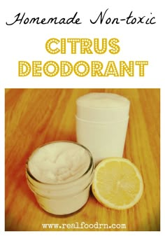 Non-toxic Citrus Homemade Deodorant I made this and will follow up with how it works. *Done* Will Never Go Back! Nontoxic Deodorant, Homemade Goodies, Diy Spa, Diy Cosmetics, Doterra Oils