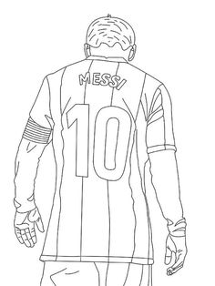 a drawing of a soccer player with the number 10 on his shirt