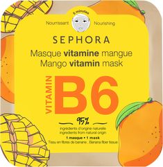 """97 % naturliga ingredienser En vitamininjektion för huden Av bananfiberNATURLIGA, SKÖNA & EFFEKTIVA BEHANDLINGAR!Våra ansiktsmasker från SEPHORA COLLECTION innehåller till 95 % naturliga ingredienser och är berikade med växtextrakt och vitaminer. De fäster perfekt på huden och absorberar upp till tio gånger sin egen vikt!Berikade med B3-, B6-, C- eller E-vitaminer. 

- Dessa effektiva 5-minutersmasker fungerar som en """"hudvårds-shot"""" med omedelbar verkan på din hy!
- Våra superingrediens Mango Face Mask, Paper Skin Care, Mango Vitamins, Skin Care Face Masks, Dolce Milk, Sephora Face Mask, Hydrating Face Mask, Raven Queen, Face Sheet Mask