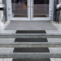 Our heavy duty rubber stair treads boasts a wide array of beautiful patterns and designs. These indoor and outdoor rubber stair treads are designed brilliantly to keep your family safe and your stairs clean for easy maintenance through all four seasons. Mud, dirt, water, and slush are no match for our stair treads which are low pile and completed with anti-skid rubber backing, allowing it to firmly stay in place and prevent falls. The quality-constructed pile and rubber backing makes these stair Stair Mats, Stair Tread Rugs, Outdoor Stairs, Fall Prevention, Stair Treads, Black Hole, Beautiful Patterns, Indore, Contemporary Rug