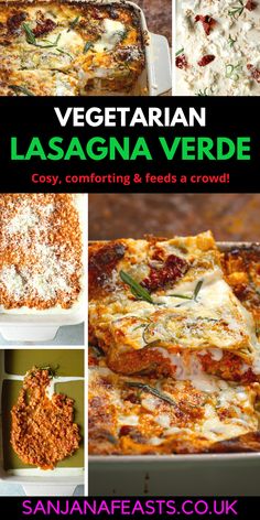 vegetarian lasagna verde casserole is an easy and delicious side dish