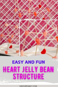 an easy and fun heart jelly bean structure for valentine's day