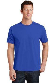 Shop Port & Company PC450 in True Royal & get instant bulk discounts. This 100.00% Cotton Adult T-Shirt is often used for Heat Transfer projects by our customers | Ships Fast | Award-Winning Customer Service. Orange Texas, Team Blue, Team Colors, Sports Team, Cotton Tee, Heather Grey, Short Sleeve Tee, Cotton Tshirt, Shirts Tops