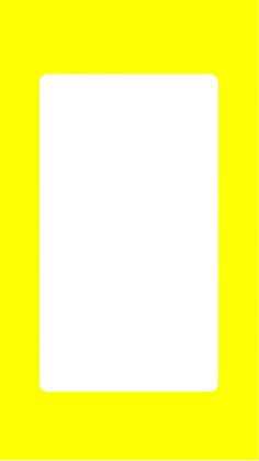 an orange square with a white border on the top and bottom corner, in front of a yellow background