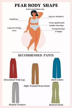 Outfits To Emphasize Waist, Style Inspiration Pear Shape, Pants For Pear Shaped Women, Body Shape Outfits, Triangle Body Shape Outfits, Body Shapes Women