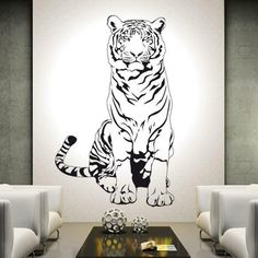 Save Tiger Sticker | Tiger-Universe 58x93cm Tiger Sticker, Tiger Decor, Tiger Artwork, Acrylic Glue, Tiger Drawing, Acrylic Art Projects, The Tiger, Art Deco Interior