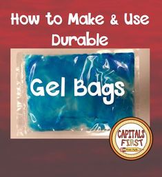 an advertisement for gel bags with the words how to make and use bubble on it