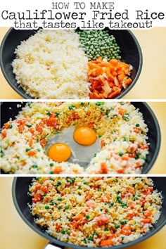 how to make cauliflower fried rice that tastes like takeout with an egg