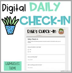 the daily check - in form is shown with an image of a potted plant