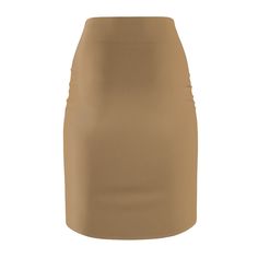 Women's Pencil Skirt. This pencil skirt is made of 88% polyester and 12% spandex. This blend gives the garment a four-way stretch which allows the fabric to stretch both width- and length-wise. The garment has a slight tapering along the outer thigh. Pair this skirt with your favorite accessories for a look that is both stylish and trendy. Look good and feel great. This skirt is a perfect addition to any wardrobe collection or to give as a gift. .: Material: 88% polyester, 12% spandex.: Elastic Beige Mini Skirt For Spring Office Wear, Beige Mini Skirt For Office Spring Season, Summer Office Pencil Skirt In Solid Color, Beige Mini Skirt For Office In Spring, Summer Office Pencil Skirt, Beige Mini Skirt For Office In Summer, Beige Lined Pencil Skirt For Workwear, Beige Lined Pencil Skirt For Work, Solid Color Lined Mini Pencil Skirt