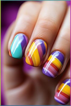 Decorating your nails for Halloween is a fun way to embrace the spooky season. This post contains 29 different Halloween nail designs you can create at home. Ideas, black, designs, art, cute, Disney, spooky, unique, simple, short, subtle, art, acrylic, almond, orange, easy Summer Nails Art Designs, Rainbow Nail Art Designs, Summer Pedicure Colors, Summer Nails Art, Nail Polish Colors Summer, Rainbow Nails Design, Rainbow Nail Art, Summer Pedicure, Summer Nail Polish