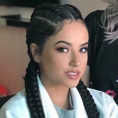 Becky G Style, Female Celebrity Crush, Curly Hair Beauty, Power Woman, Ghana Braids, La Rams, Inspiring Women, Casual Hairstyles, Hair Braids