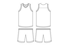 the front and back view of a men's basketball jersey with shorts on it