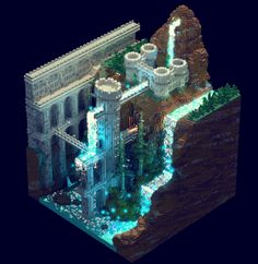 Mises En Page Design Graphique, Bangunan Minecraft, Minecraft Castle, Minecraft Construction, Amazing Minecraft, Unity 3d, Isometric Art, Minecraft Blueprints, Minecraft Architecture