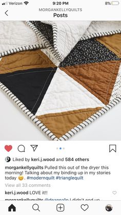 an image of a quilt that is being displayed on the twitter account for people to see