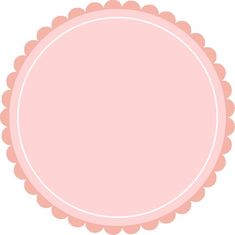 a pink circle with scalloped edges