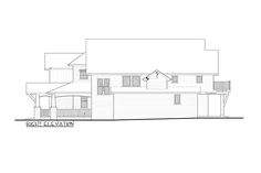 a drawing of the front elevation of a house