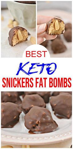 Check out these keto fat bombs! BEST low carb fat bombs. Candy Chocolate Snickers fat bombs you are going to love. Easy keto recipes w/ simple ingredient for tasty chocolate candy Snickers fat bombs. Great for Halloween food, keto Thanksgiving desserts or low carb Christmas food. Check out these yummy, tasty & delish Snickers chocolate fat bombs today :) #chocolate #easyrecipe Keto Munchies, Keto Thanksgiving Desserts, Keto Snickers, Primal Desserts, Healthier Baking, Ball Cookies, Gf Meals, Dark Chocolate Recipes