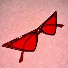 Acrylic Neon Red Brand New Neon Glasses Aesthetic, Dark Red Sunglasses, Red Sunglasses Aesthetic, Zero Aesthetic, Shades Aesthetic, Babs Seed, Luna Mothews, Coloured Sunglasses, Goblin Hoard