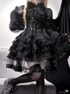 Cute Gothic Outfits, Stile Punk Rock, Gothic Clothing, Gothic Dress, Gothic Outfits, Alternative Outfits