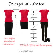 Je probeert een nieuwe combinatie uit, maar krijgt niet meteen het wauh-gevoel. Probeer dan eens de regel van derden op je kledingoutfit uit. Short Girl Fashion, Mode Tips, Fashion Courses, Wardrobe Basics, Looks Style, Mode Fashion, Fashion Sewing, Well Dressed, Fashion Details