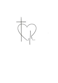 Simple Cross Drawing, Heart And Cross Tattoo, Mistletoe Tattoo, Cross Heart Tattoos, Macabre Tattoo, Faith Hope Love Tattoo, Mommy Tattoos, Faith Tattoo