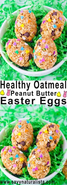 healthy oatmeal peanut butter easter eggs