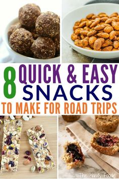 eight quick and easy snacks to make for road trips