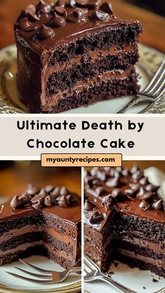 This Ultimate Death by Chocolate Cake is the perfect dessert for any chocolate lover! With layers of rich, moist chocolate cake, creamy chocolate frosting, and an indulgent chocolate ganache, this cake is a chocoholic’s dream come true. Every bite is filled with intense chocolate flavor, making it the ideal treat for birthdays, celebrations, or when you simply need to satisfy your chocolate cravings. Creamy Chocolate Frosting, Chocolate Lovers Cake, Pelo Chocolate, Toll House Chocolate Chip, Decadent Chocolate Cake, Trifle Recipe, Cake Fillings, Chocolate Cake Mixes