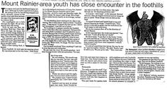 an article about the mount rainier area youth has encounter in the foothills