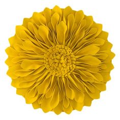 a large yellow flower on a white background