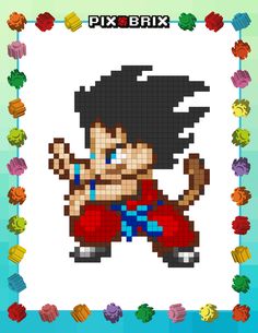 an image of a pixel art style character in the middle of a frame with flowers around it