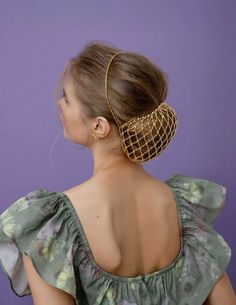 14k Gold plated inperial snood Hair Snood, High Fashion Hair, Hair Net, Sketch Inspiration, Seashell Crafts, Full Look, Pearl Hair, Gold Hair, Fantasy Fashion