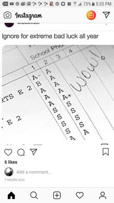 an instagram page with the text ignore for extreme bad luck all year