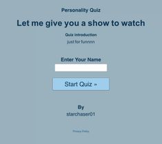 a screen shot of a quiz game with the words'let me give you a show to watch '