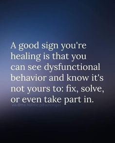 a quote that reads, a good sign you're healing is that you can see