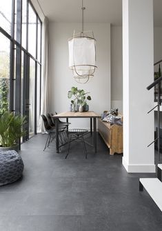 the dining room is clean and ready for guests to use it as an indoor space